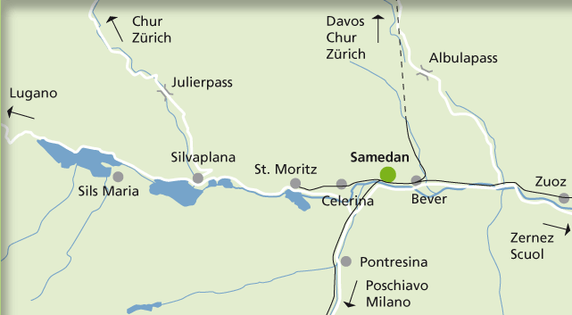 Karte Engadin