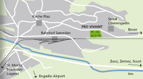 Grossansicht: Karte Samedan Grossansicht: Karte Samedan